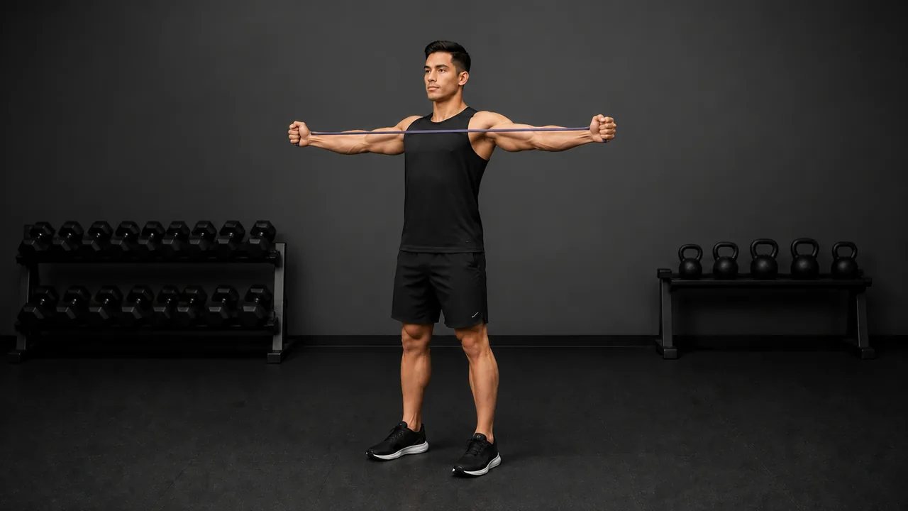 Band Pull Aparts finish position