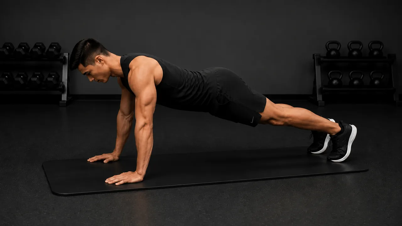 Scapular Push Ups finish position